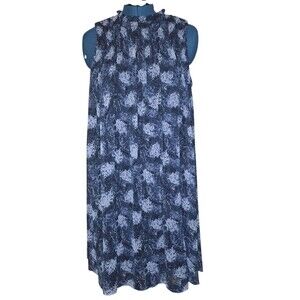 Joie Dress Women Sz L Mini Multicolor Baltic Print Smocked Lined Sleeveless